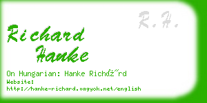 richard hanke business card